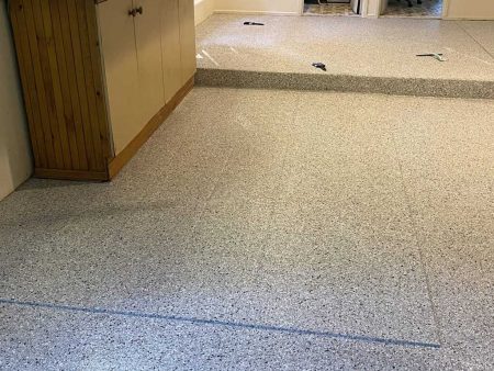 To show epoxy full flake over tiles