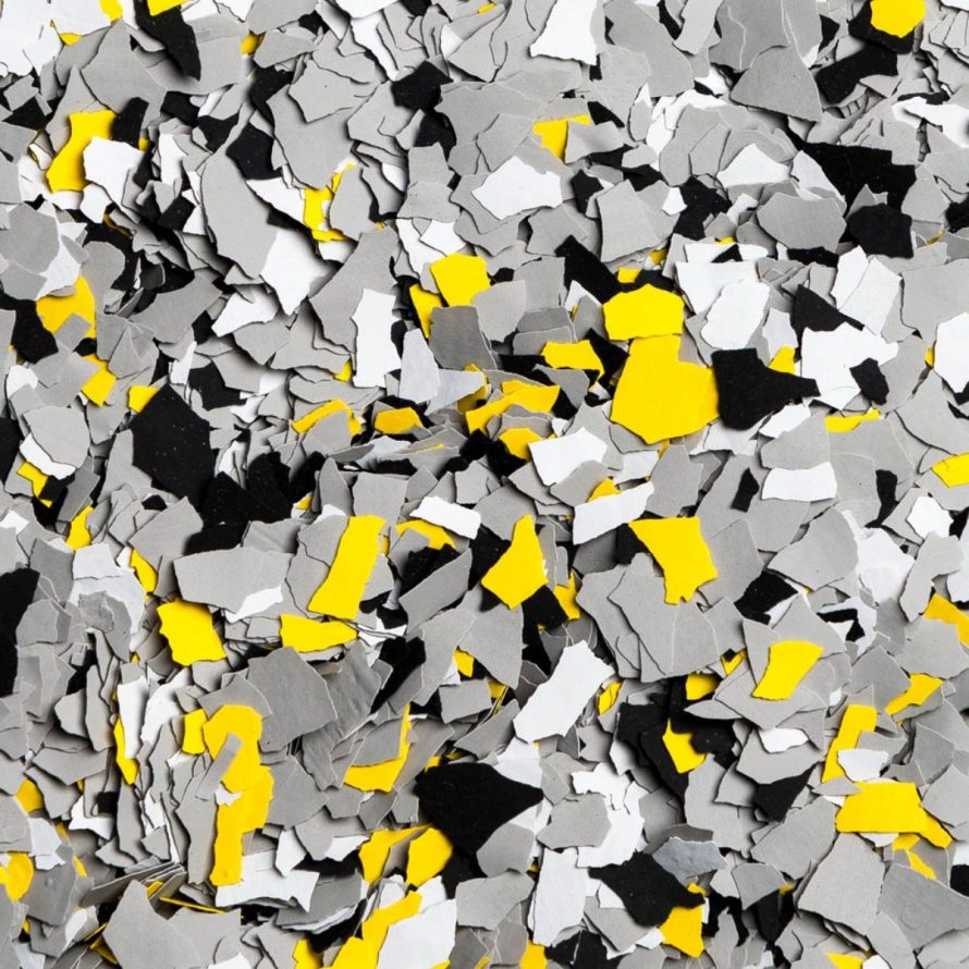 Ashen Yellow epoxy flake colour