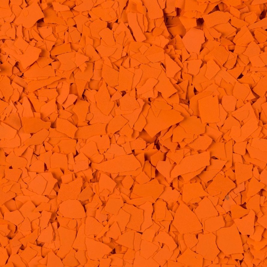 Orange epoxy flake colour