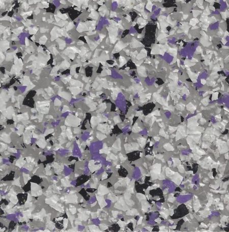 Ashen Purple epoxy flake colour with clear coat